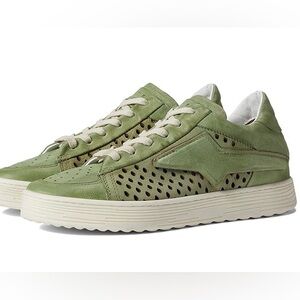A.S.98 Green Leather Women's Sneakers